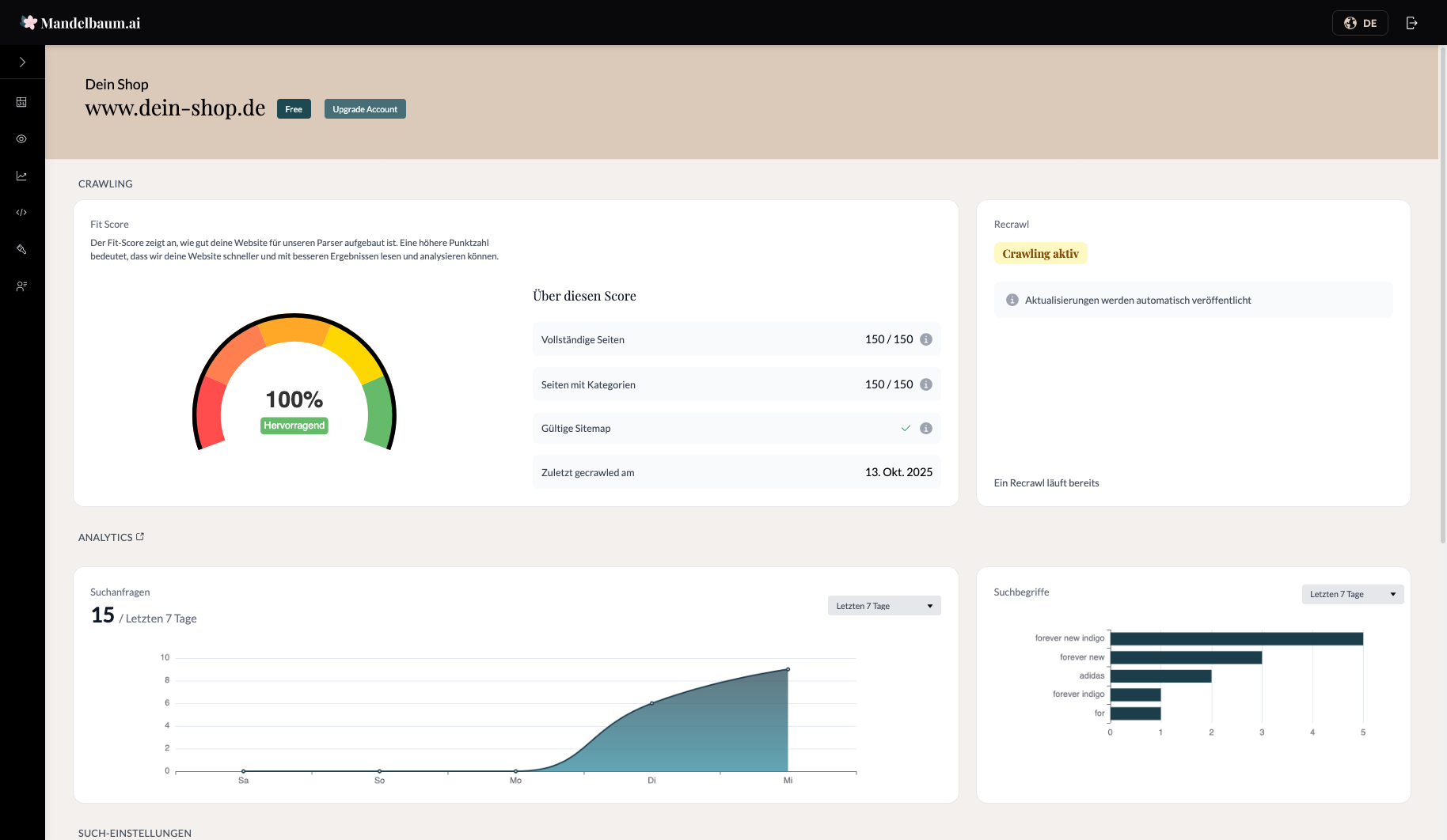 Dashboard Screenshot